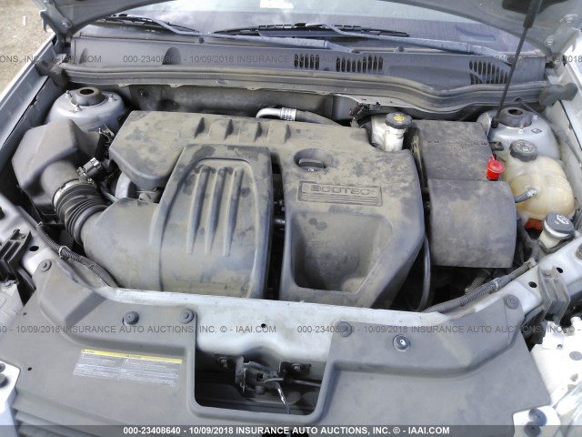 1G1AT58H897250733 - 2009 CHEVROLET COBALT LT SILVER photo 10