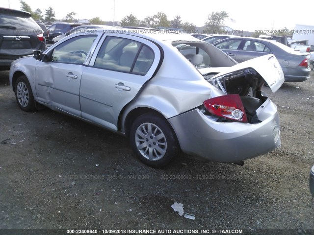 1G1AT58H897250733 - 2009 CHEVROLET COBALT LT SILVER photo 3