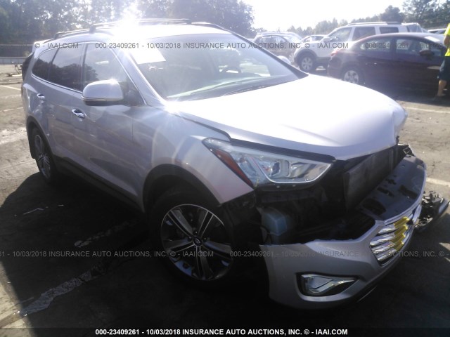 KM8SN4HF6EU083150 - 2014 HYUNDAI SANTA FE GLS SILVER photo 1