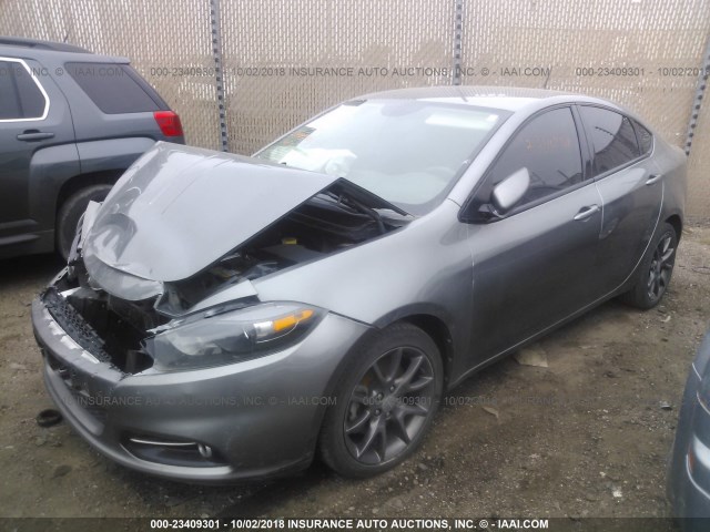 1C3CDFBA6DD201592 - 2013 DODGE DART SXT GRAY photo 2