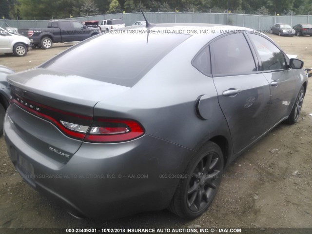 1C3CDFBA6DD201592 - 2013 DODGE DART SXT GRAY photo 4