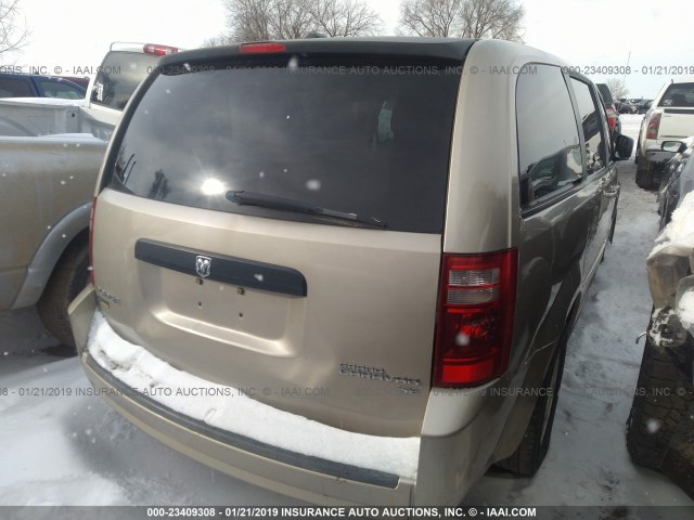 2D8HN44E59R554074 - 2009 DODGE GRAND CARAVAN SE GOLD photo 4