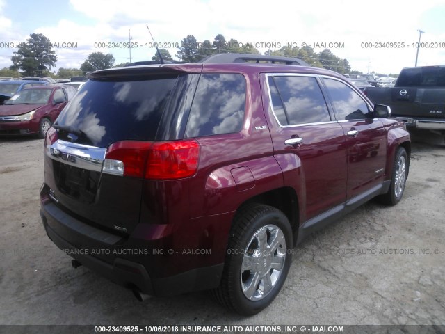 2CTFLSE51B6264540 - 2011 GMC TERRAIN SLE MAROON photo 4