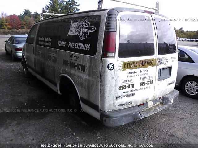 1GNFG15WX11228812 - 2001 CHEVROLET EXPRESS G1500  WHITE photo 3