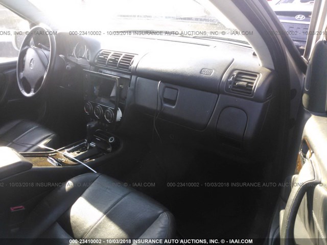 4JGAB75E95A517841 - 2005 MERCEDES-BENZ ML 500 SILVER photo 5