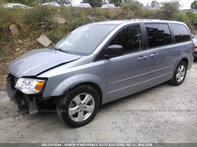 2C4RDGBG0DR659271 - 2013 DODGE GRAND CARAVAN SE GRAY photo 2