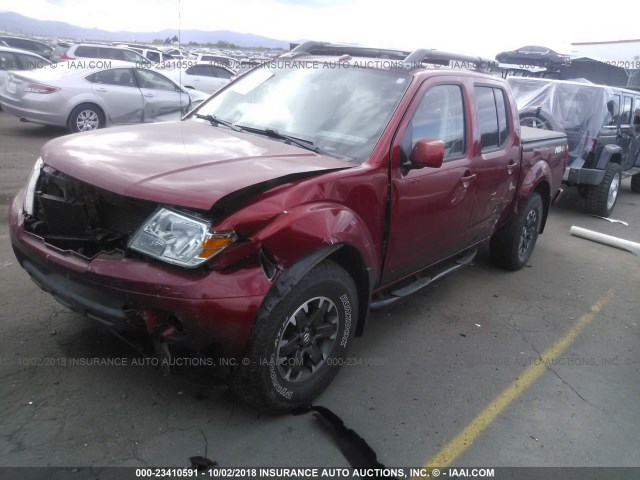 1N6AD0EV2FN737223 - 2015 NISSAN FRONTIER S/SV/SL/PRO-4X RED photo 2