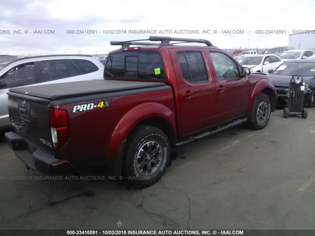 1N6AD0EV2FN737223 - 2015 NISSAN FRONTIER S/SV/SL/PRO-4X RED photo 4