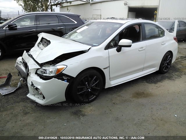 JF1VA1C64J9813692 - 2018 SUBARU WRX PREMIUM WHITE photo 2