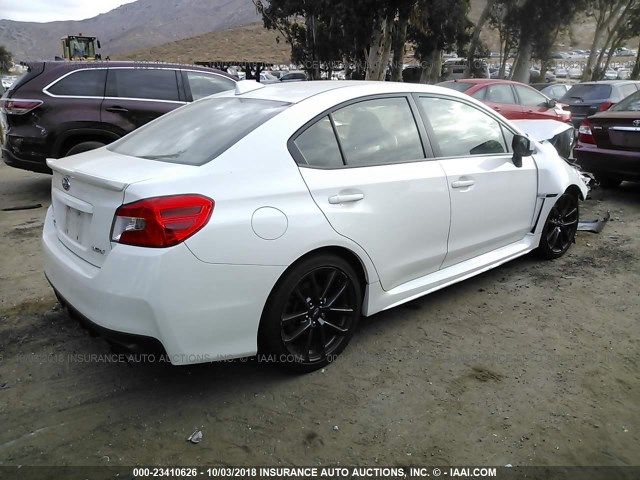 JF1VA1C64J9813692 - 2018 SUBARU WRX PREMIUM WHITE photo 4