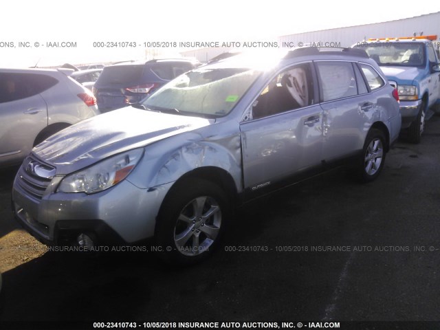 4S4BRCAC2E3248048 - 2014 SUBARU OUTBACK 2.5I SILVER photo 2