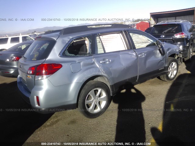 4S4BRCAC2E3248048 - 2014 SUBARU OUTBACK 2.5I SILVER photo 4