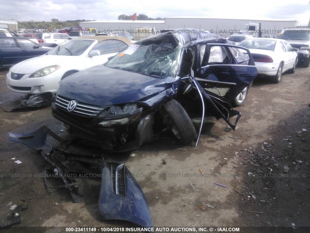 1VWBS7A3XEC050783 - 2014 VOLKSWAGEN PASSAT SE BLUE photo 2