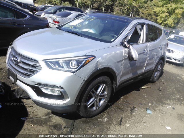 5XYZU3LB8JG514930 - 2018 HYUNDAI SANTA FE SPORT  SILVER photo 2