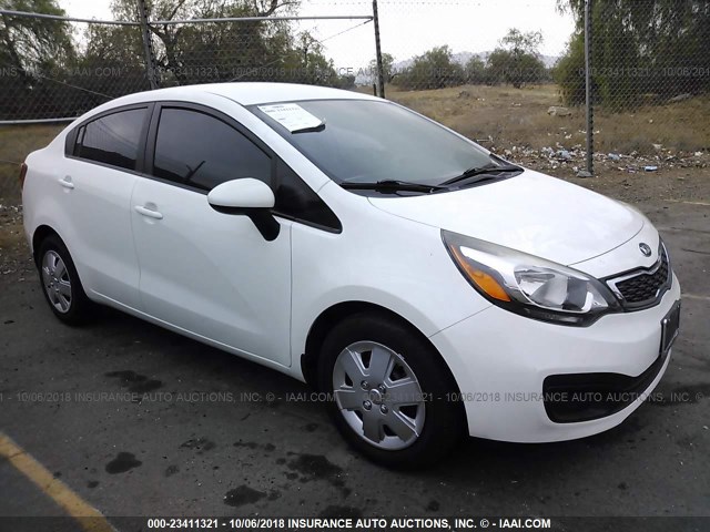 KNADN4A35D6209012 - 2013 KIA RIO EX/SX WHITE photo 1