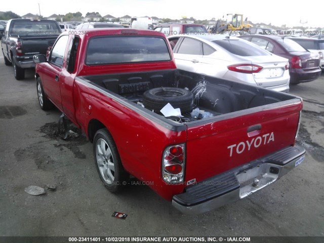 4TAVN52N4TZ125365 - 1996 TOYOTA TACOMA XTRACAB RED photo 3