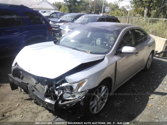 1N4AA5AP8BC818660 - 2011 NISSAN MAXIMA S/SV SILVER photo 2