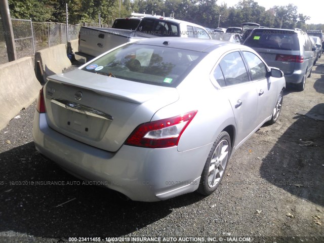 1N4AA5AP8BC818660 - 2011 NISSAN MAXIMA S/SV SILVER photo 4