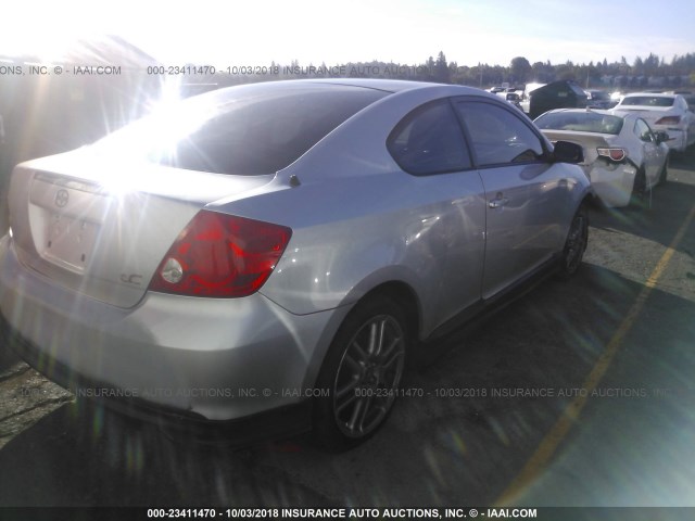 JTKDE177560080098 - 2006 TOYOTA SCION TC SILVER photo 4