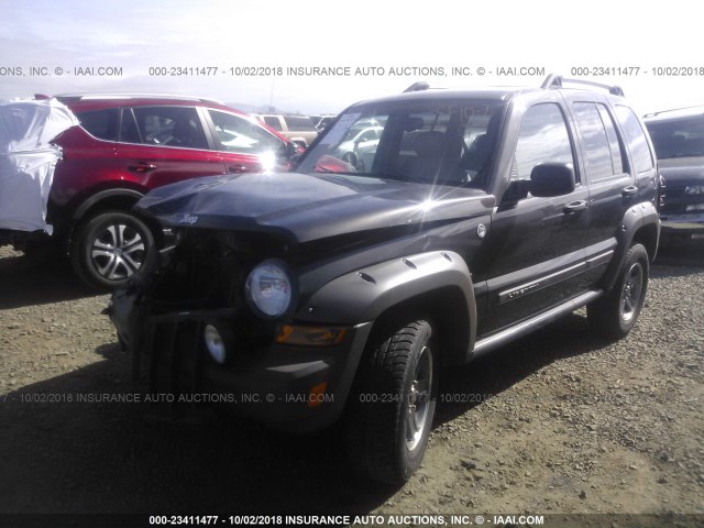 1J4GL38K15W537004 - 2005 JEEP LIBERTY RENEGADE GRAY photo 2