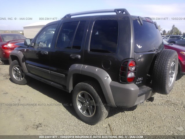1J4GL38K15W537004 - 2005 JEEP LIBERTY RENEGADE GRAY photo 3