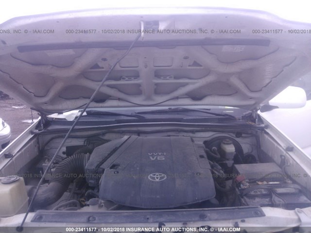 5TEJU62N45Z069074 - 2005 TOYOTA TACOMA DOUBLE CAB PRERUNNER WHITE photo 10