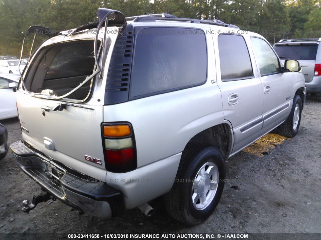 1GKEK13Z34R212090 - 2004 GMC YUKON GRAY photo 4