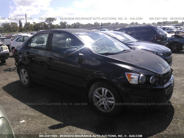 1G1JA5SH9C4140006 - 2012 CHEVROLET SONIC LS BLACK photo 1