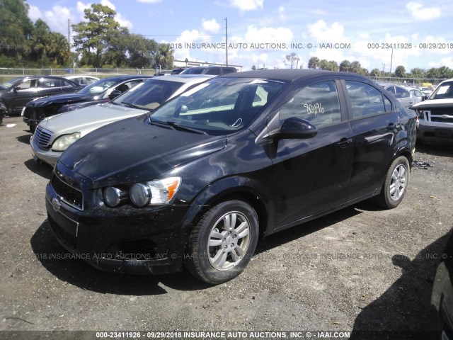 1G1JA5SH9C4140006 - 2012 CHEVROLET SONIC LS BLACK photo 2