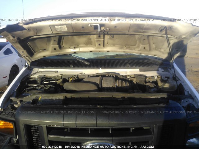 1FTNE24L28DA24294 - 2008 FORD ECONOLINE E250 VAN WHITE photo 10
