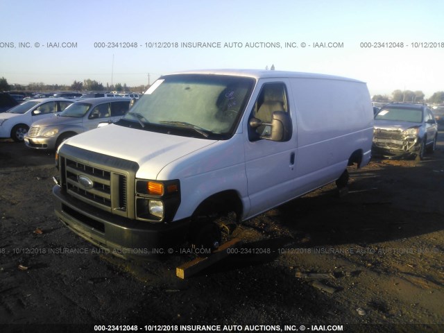 1FTNE24L28DA24294 - 2008 FORD ECONOLINE E250 VAN WHITE photo 2