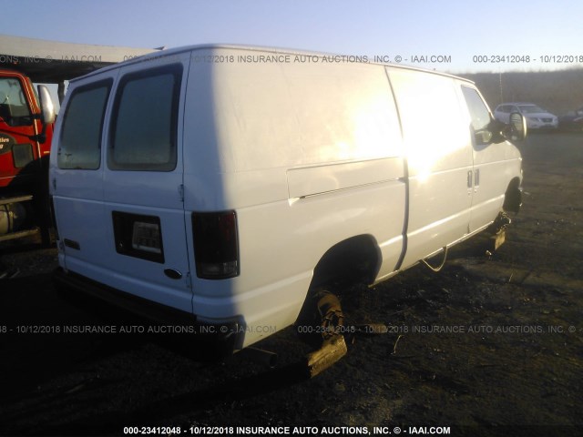1FTNE24L28DA24294 - 2008 FORD ECONOLINE E250 VAN WHITE photo 4