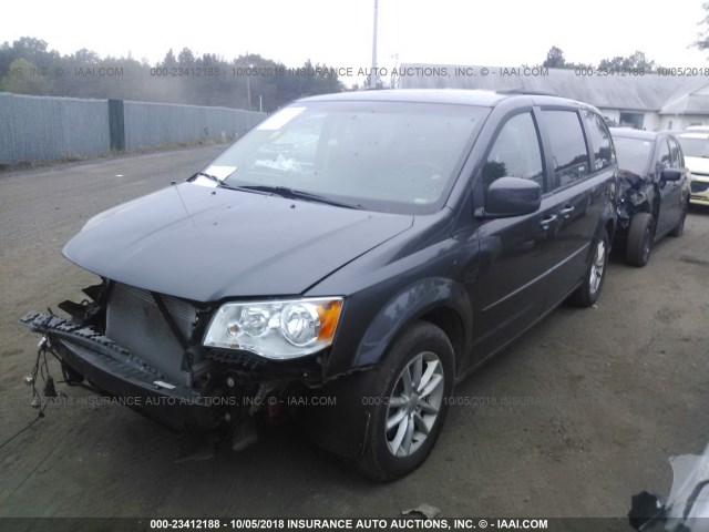 2C4RDGCG8GR179160 - 2016 DODGE GRAND CARAVAN SXT GRAY photo 2