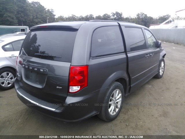 2C4RDGCG8GR179160 - 2016 DODGE GRAND CARAVAN SXT GRAY photo 4