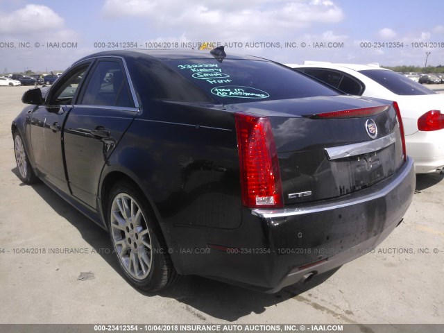 1G6DP5E38D0178616 - 2013 CADILLAC CTS PREMIUM COLLECTION BLACK photo 3