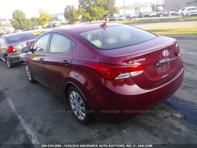 KMHDH4AE0DU485519 - 2013 HYUNDAI ELANTRA GLS/LIMITED RED photo 3