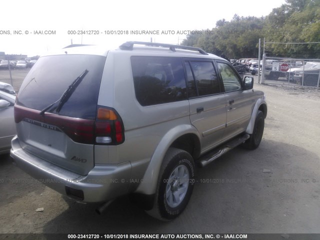 JA4MT31R03J001939 - 2003 MITSUBISHI MONTERO SPORT XLS SILVER photo 4