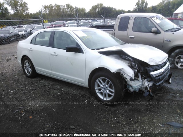 3FAHP0GA8CR344635 - 2012 FORD FUSION S WHITE photo 1