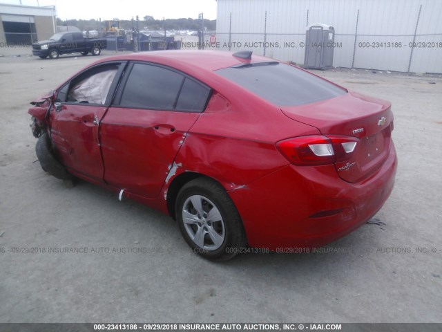 1G1BC5SM4H7149925 - 2017 CHEVROLET CRUZE LS RED photo 3