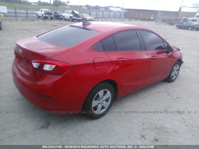 1G1BC5SM4H7149925 - 2017 CHEVROLET CRUZE LS RED photo 4