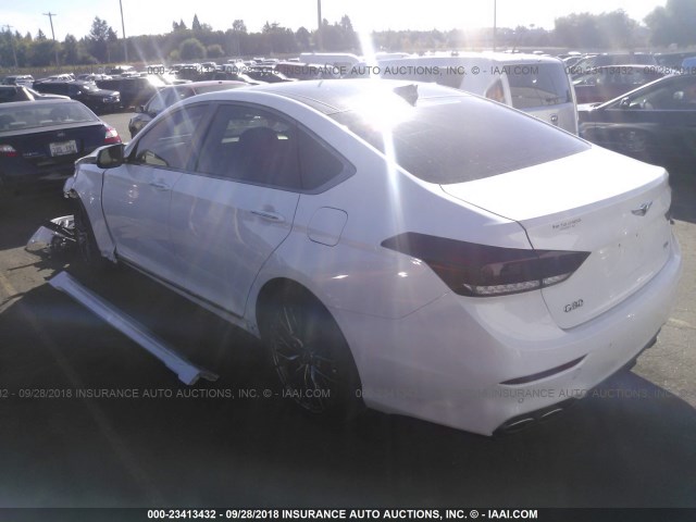 KMHGN4JB1JU257441 - 2018 GENESIS G80 SPORT WHITE photo 3