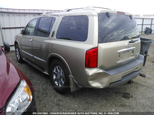 5N3AA08C15N800495 - 2005 INFINITI QX56 GOLD photo 3