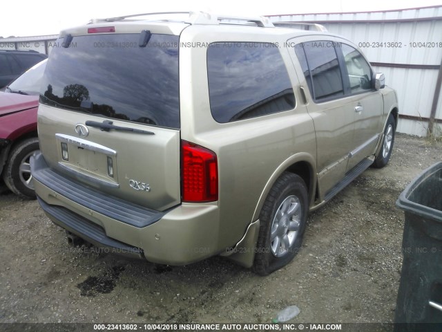 5N3AA08C15N800495 - 2005 INFINITI QX56 GOLD photo 4