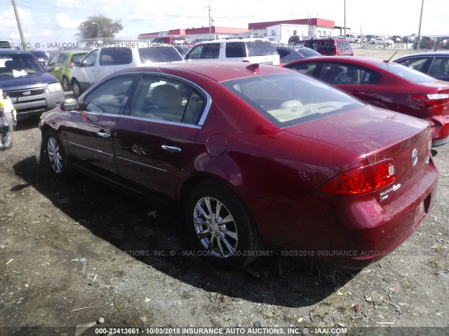 1G4HD57M39U136346 - 2009 BUICK LUCERNE CXL RED photo 3