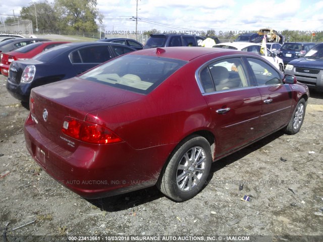 1G4HD57M39U136346 - 2009 BUICK LUCERNE CXL RED photo 4