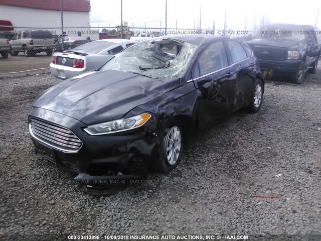 3FA6P0G70GR382765 - 2016 FORD FUSION S BLACK photo 2