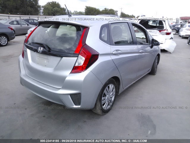 JHMGK5H52GX045432 - 2016 HONDA FIT LX SILVER photo 4