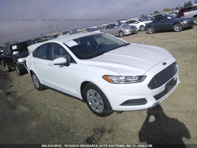 3FA6P0G72ER293566 - 2014 FORD FUSION S WHITE photo 1