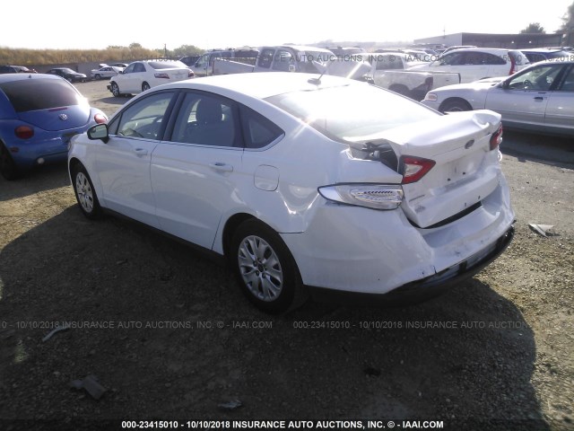 3FA6P0G72ER293566 - 2014 FORD FUSION S WHITE photo 3