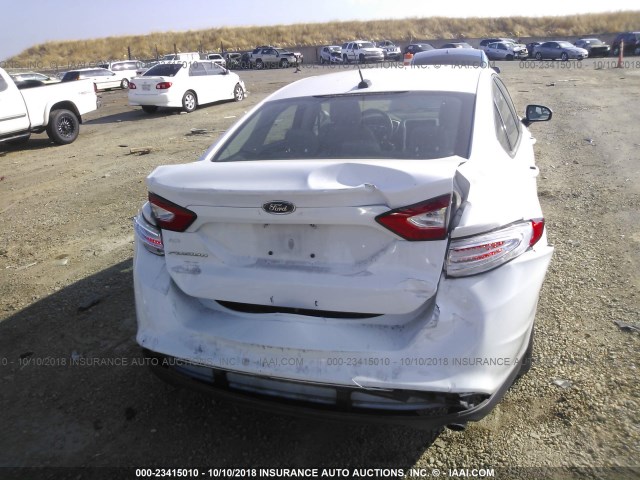 3FA6P0G72ER293566 - 2014 FORD FUSION S WHITE photo 6